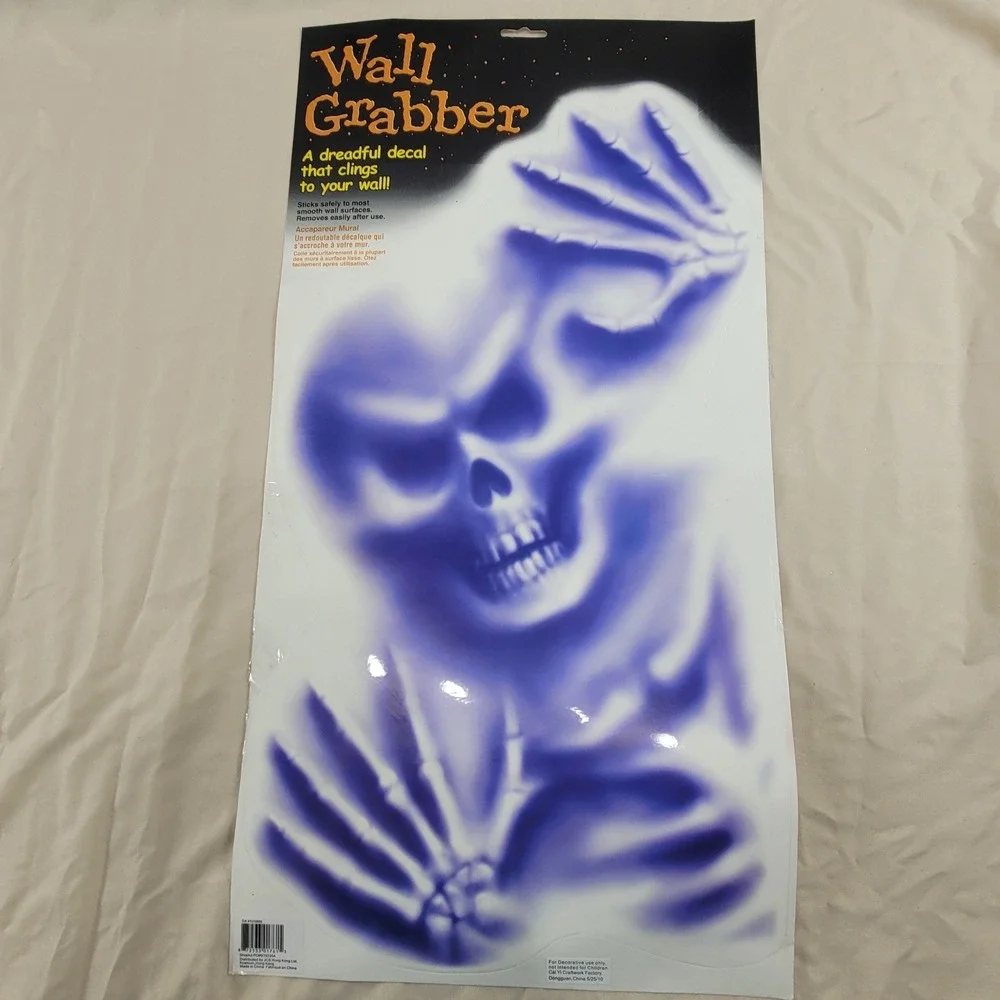 Wall Grabber Halloween Decals Grim Reaper Ghost 4 Pack Purple Black 2010